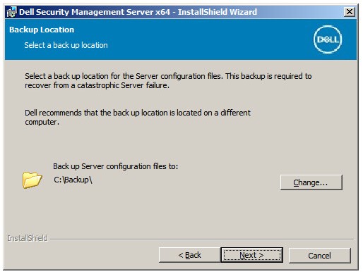 Placering af backup