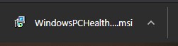 PC Health Check .msi file