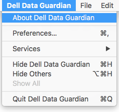 Om Dell Data Guardian-indstillingen