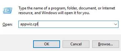 Saisie de appwiz.cpl