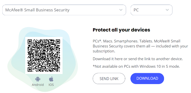 Download von McAfee Small Business Security