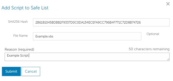 Lägg till skript i listan över säkra