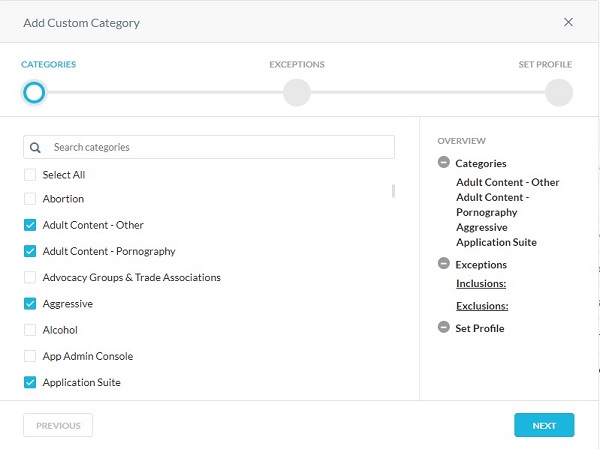 Web Add Custom Categories