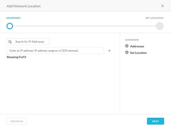 Add Network Location Addresses