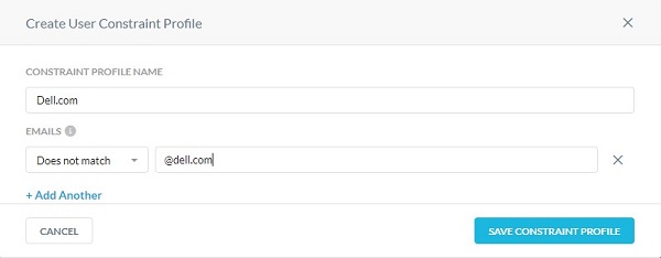 Create User Constraint Profile