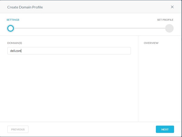Domains eingeben