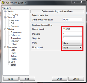 Image shows the mentioned settings in the connection properties of PuTTY