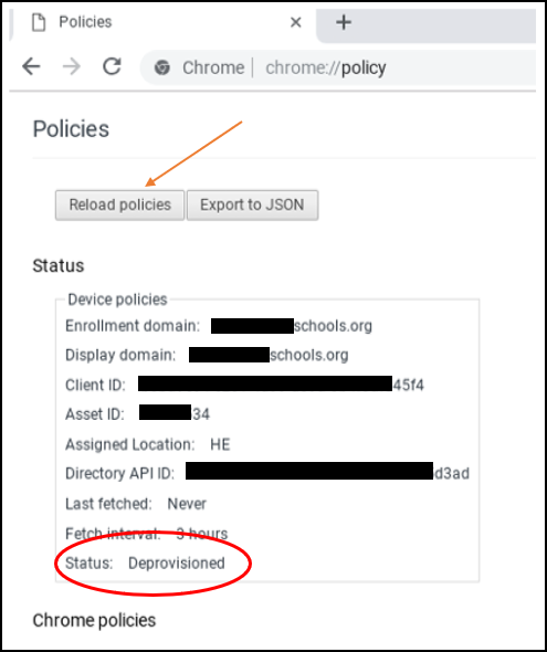 ChromeOS Policies