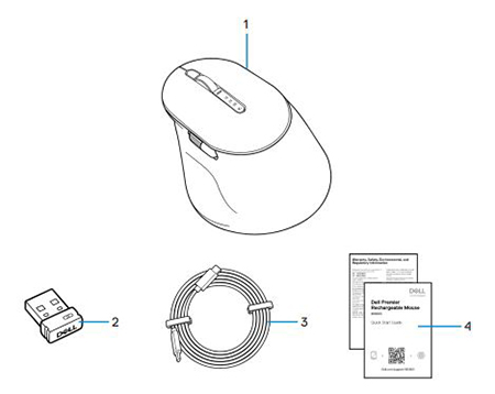 Contenu de la boîte de la souris MS900