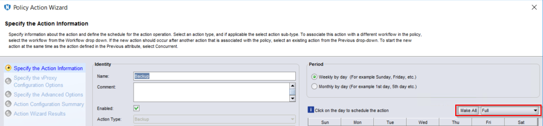 Policy Action Wizard - Geef de actie-informatie op