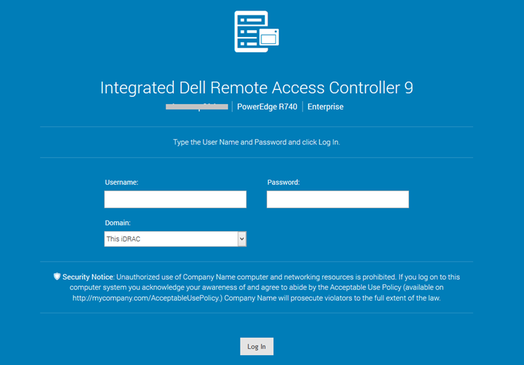 使用 RACADM 在 iDRAC9 登入頁面中設定和自訂安全性聲明 Dell 香港