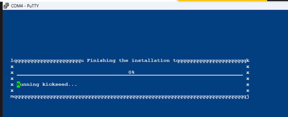 finish partition setup