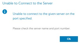 Impossibile connettersi al server