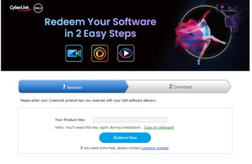 Enter Your CyberLink Product key