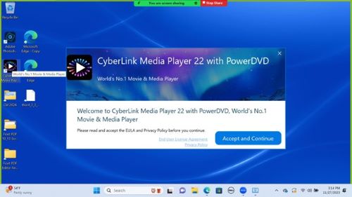 Нажмите Кнопку Принять и продолжить.