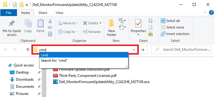 Open Command Prompt from Windows Explorer