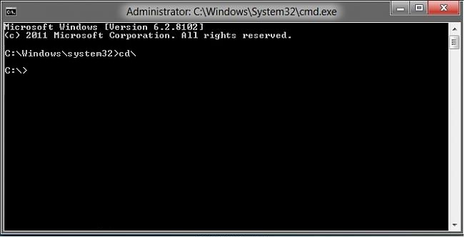 Windows CD med Win 8-cmd