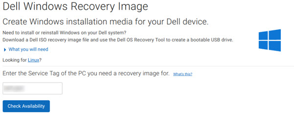 Återställningsskärm