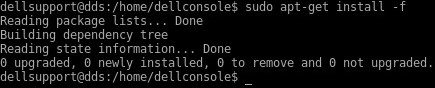 Skriv inn sudo apt-get install -f, og trykk deretter på Enter