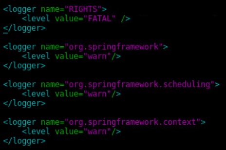Agregar la sección del registrador al archivo log4j.xml