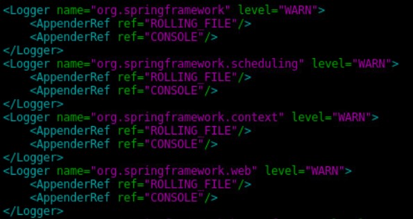 Ouvrez le fichier Log4j2.xml