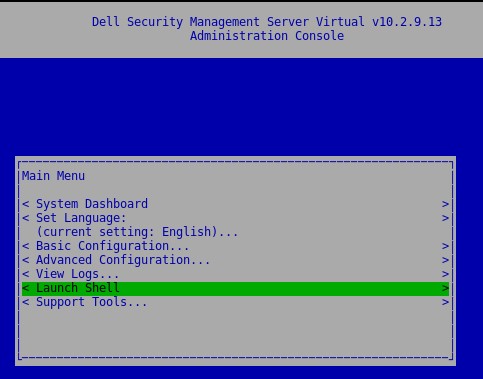 Виберіть Запустити оболонку