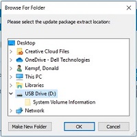 Figure 4. Extracting the IRST Driver to the USB flash drive.