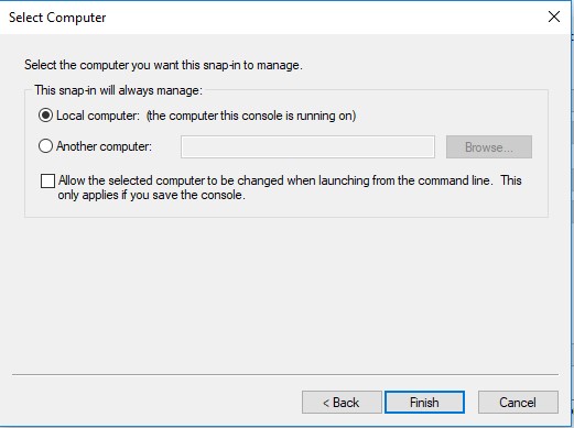 本地计算机：（运行此控制台的计算机）
