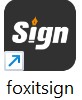 Double-click Foxitsign icon