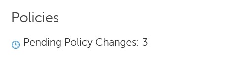 Pending policy changes