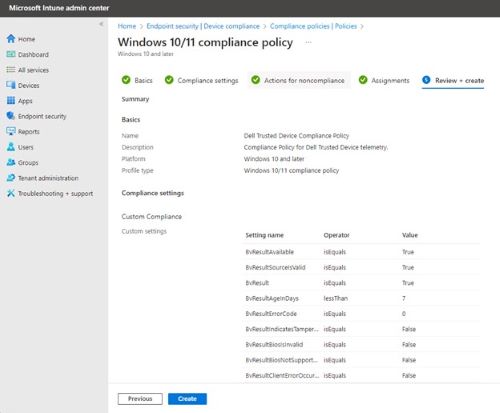 Klicken Sie auf Erstellen.