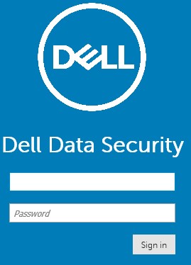 Dell Security Management Server Administration Console Sign In