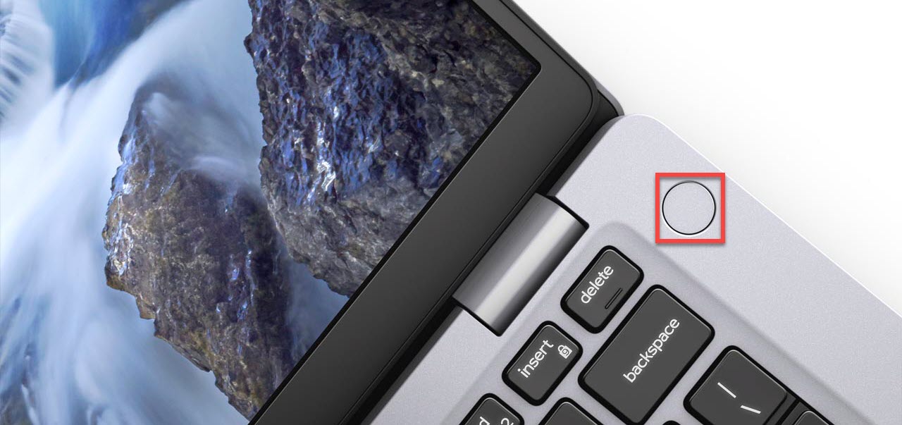 Lecteur d’empreintes digitales sur le bouton d’alimentation du modèle Latitude 5410