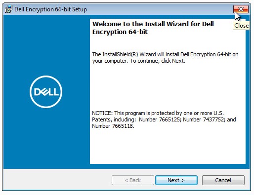 Dell Encryption 64-bits installatie
