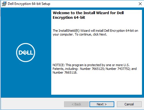 Configuration de Dell Encryption 64 bits