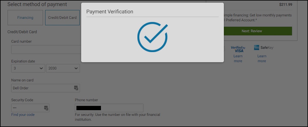 Dell.com Metoda Split Payment