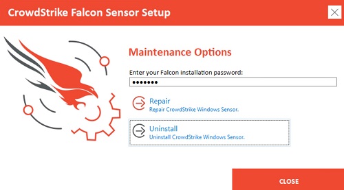 Option de champ du jeton de maintenance et désinstallation