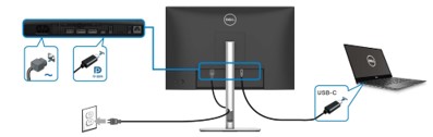 Connecting the USB-C to USB-C cable