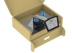 Attach the stand assembly to the display