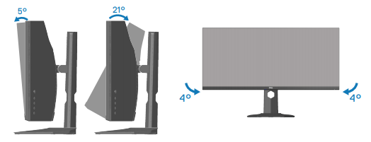 Monitor Dell S3422DWG – Neigen und Schwenken