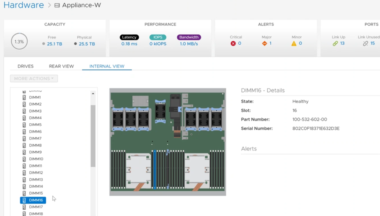 PowerStore System Health Checks detects excessive DIMM Correctable