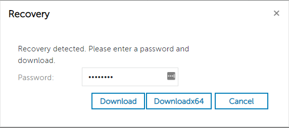 Password and download