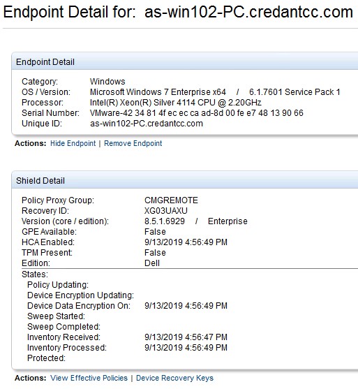 Device Recovery Keys