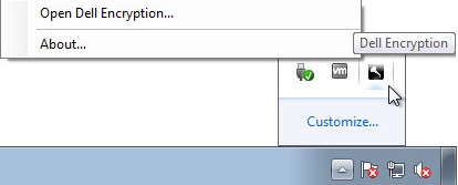 Dell Encryption 열기
