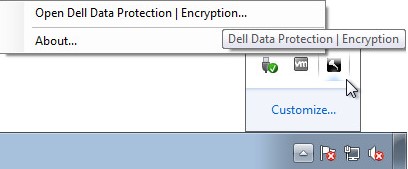 Otwórz aplikację Dell Data Protection Encryption