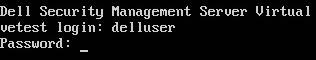 Dell Security Management Server Virtual Administration Console