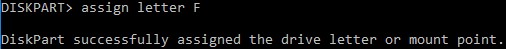 Assigning a drive letter