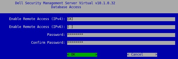 Menyn Database Access (databasåtkomst)