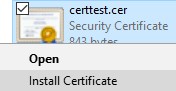 Install Certificate