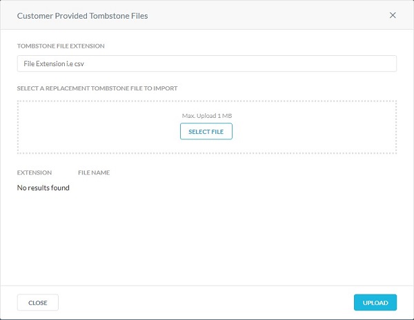 Archivos de desecho proporcionados por el cliente